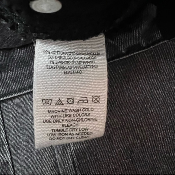 Free People Womens Clean girlfriend Straight leg Jens Size 27S Gray Raw Hem fade - Picture 14 of 14